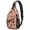 Thanksgiving Turkey Pumpkin Oak Leaf, variant on Thanksgiving Turkey Pumpkin Physalis Pattern Sling Backpack, Unisex Hiking Chest Pack with Side Mesh Pockets, Adjustable Ambidextrous Strap Gift Ideas for Hiking Cycling Walking