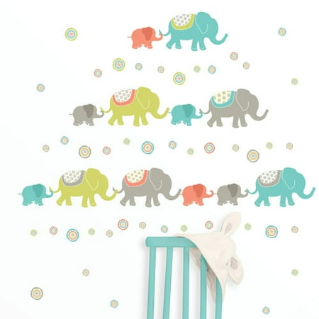 - WallPops! Wall Art Kit Tag Along Elephants Wall Decal