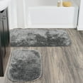 thumbnail image 2 of Garland Rug Traditional Washable Bath Rug Set, 2-Piece Set (21"x34" Bath Rug, & 22"x60" Runner) Dark Gray, 2 of 8