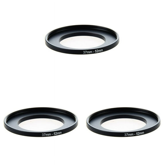 3X Camera Lens Filter Step Up Ring 37mm to 52mm Adapter Black