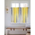 thumbnail image 6 of Tier Curtains 45 Inches Long, Yellow Gray White Window Treatment Curtain Drapes, Farmhouse Gradient Abstract Art Window Half Privacy Curtains for Bedroom Bathroom, 42"x45", 2 Panels, 6 of 7
