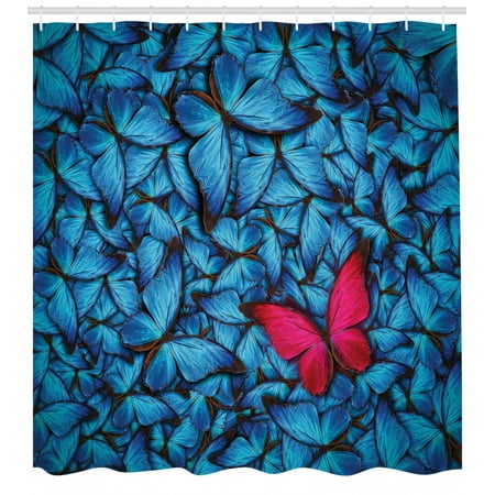 Butterflies Shower Curtain Colorful Butterflies Tropical Bugs