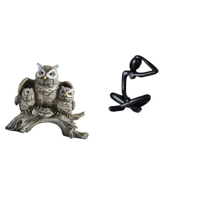 Figura decorativa de resina con forma de pensador, escultura abstracta, estatua de escritorio en miniatura de arte animal, ideal para la oficina,