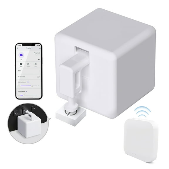 Yeacher Smart Button Pusher Fingerbot No Wiring Compatible with Alexa Google Home Tuya BT Hub