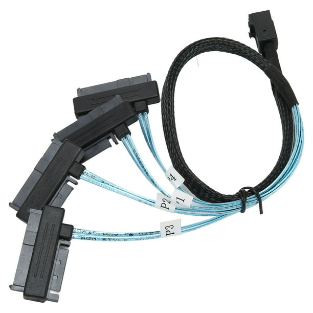 Cable De Datos SFF 8643 A , Contactos Portátiles De 12 Gbps Flexibles Que Reducen La Pérdida De Calor Cable SFF 8643 A 4 SAS De 1,6 Pies Para Disco Duro De Servidor
