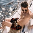 thumbnail image 2 of luoweisi Men's Beach Shorts Quick Dry Swim Trunks with Mesh Lining Cartoon Owl L, 2 of 5