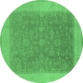 thumbnail image 1 of Ahgly Company Indoor Round Oriental Emerald Green Traditional Area Rugs, 8' Round, 1 of 4