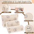 thumbnail image 3 of 3 Pcs Makeup Bag Set for Women Corduroy Cosmetic Pouch Aesthetic Smile Travel Toiletry Bag Cute Purse Pouch Pencil Case Makeup Brushes Storage Organizer with Zipper(Beige,Smile Face), 3 of 7