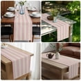 thumbnail image 5 of Pink Striped Table Runner 70 Inches Long,Retro Minimalism Classic Stripes Lines Cotton Linen Table Runners Dresser Scarves,Fabric Tabletop Scarf Furniture Cover for Home Dinner Party 13"x70", 5 of 9