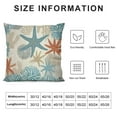 thumbnail image 5 of COMIO  Nautical Coastal Throw Pillow Covers Beach Themed Ocean Seashell Coral Starfish Couch Decorative Pillow Cases Outdoor Sofa Cushion Cover for Bedroom Living Room, Blue, 5 of 5