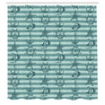 thumbnail image 3 of Ambesonne Nautical Shower Curtain, Ship Wheel Anchor, 69"Wx84"L, Teal Beige, 3 of 5