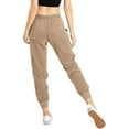 thumbnail image 3 of Love Tree Women's Juniors High Rise Joggers (M, Camel), 3 of 3