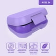 thumbnail image 4 of Bentgo Kids Snack - 2 Compartment Leak-Proof Bento Box Container for Snacks and Small Meals, Easy-Open Latch, Dishwasher Safe, BPA-Free for School, Daycare, & Sports - Ideal for Ages 3+ (Purple), 4 of 9