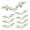 White & Silver - 8Pack, variant on 4 Pack 2.5" (64mm) Drawer Pull Handles Vintage Cabinet Knobs Shabby Chic Pull Handles Antique Cream White Dresser Drawer Knob (White & Silver Edge)