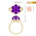 thumbnail image 4 of ANGARA Natural Six-Petal 7.5 ct Amethyst Flower Triple Shank Cocktail Ring in 14K Yellow Gold for Women (Size-12mm) | February Birthstone, Anniversary, Jewelry Gift for Women | Natural Amethyst Ring, 4 of 8