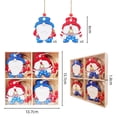 thumbnail image 1 of Esaierr 12 Pieces 4th Of July Ornaments Patriotic Gnome Ornaments For Tree Cute Gnome Decoration American Wood Trim, 1 of 2