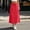 Red, variant on Wovilon Women's Cargo Maxi Skirt with Drawstring Elastic Waist and Multiple Pockets, Side Slit Casual Long Skirt, Solid Color Versatile Bottoms for Sports Outdoor Vacation Daily Wear