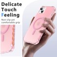 thumbnail image 2 of ELEHOLD Case for iPhone 13, Shockproof Magnetic Matte Case with Wireless Charging Support,Pink, 2 of 5