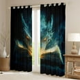 thumbnail image 3 of Feelyou Kawaii Gothic Dragon Black Out Curtains, Dreamy Anime Curtains Pack of 2 (42x63 Each), Cartoon Western Animal Bedroom Curtains, Black Out Curtains Decor, 3 of 7