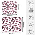 thumbnail image 4 of Heart Raspberry Flower Drying Dish Mat Quick Drying Absorbent Soft Durable for Kitchen 16" x 18", 4 of 10