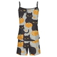 thumbnail image 3 of Tnhcen Women’s Halloween Pajama Set 2-Piece Festive Pumpkin Prints Sleeveless Tank Top Matching BottomsIdeal Cozy Sleepwear Lounge Wear S-2XL, 3 of 4