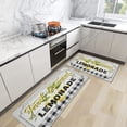 thumbnail image 2 of Red Kitchen Mats Sets 2 Piece Farmhouse Kitchen Rugs Quotes Waterproof Kitchen Floor Mat Comfort Standing Mat for Runner Rug for Sink Laundry Room,17.3x28+17.3x47 Inch, 2 of 6