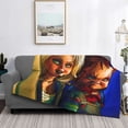 thumbnail image 5 of Lsque Chucky Print Flannel Throw Blanket, Ultra-soft Blanket for Bed, Couch, Car, Hypoallergenic Anti-pilling blanket-80"x60", 5 of 8