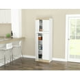 thumbnail image 2 of Inval Galley Kitchen 4-Door Storage Cabinet 24"W, White and Vienes Oak, 2 of 8