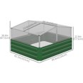 thumbnail image 3 of Galvanized Raised Garden Bed with Greenhouse, Steel Planter Box, Green, 3 of 10