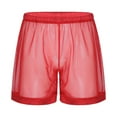 thumbnail image 6 of Men's See Through Shorts Mesh Loose Shorts Lounge Underwear Cover up Boxer Trunks, 6 of 8