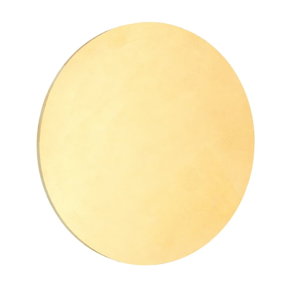 Uxcell Brass Round Plate, 0.08"(2mm) Thick 5"(127mm) Dia H65 Brass Round Disc Blank Round Metal Sheet Copper Circle Disc for Metal Stamping DIY Crafts