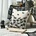 thumbnail image 3 of Sm:)e Pencil Drawing Spider Halloween Throw Pillow Cover 18x18 Inch, Beige, 3 of 6