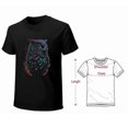 thumbnail image 3 of Owl T-shirt Art Fluorescent T-shirt Animal T-shirt Unisex tees Colorful Short sleeve, 3 of 5