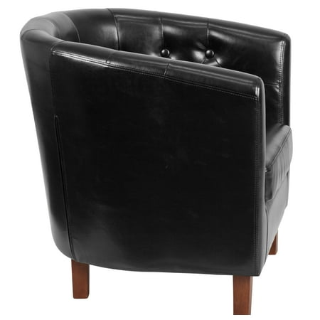 Flash Furniture - Hercules Cranford Series Tufted Barrel Chair - Black