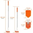 thumbnail image 7 of JEHONN Shower Scrubber Tub and Tile Cleaning Brush with Long Handle (Orange), 7 of 7