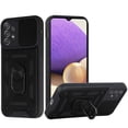 thumbnail image 2 of For Samsung Galaxy A33 5G Hybrid Cases with Slide Camera Lens Cover and Ring Holder Kickstand Dual Layer Hard Heavy Duty Cover ,Xpm Phone Case [Black], 2 of 9