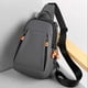 thumbnail image 5 of Bolso bandolera pequeño para el pecho, hombro, bandolera, bolso de viaje para hombres, mujeres y niños con orificio para auriculares, 5 of 7
