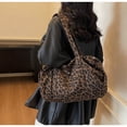 thumbnail image 6 of KKLDOGS Leopard Print Canvas Duffle Bag, Large Capacity Casual Weekender Shoulder Handbag for Travel & Daily Use, 6 of 6