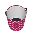 thumbnail image 4 of Pink And White Polka Dots Pattern Laundry Basket Foldable Clothes Toy Hamper Storage Bin for Kids Nursery, 4 of 5
