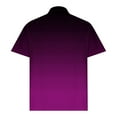thumbnail image 5 of ZCFZJW Mens Ombre Shirts Casual 1/4 Button up V Neck Tie Dye Gradient Print Summer Short Sleeve Polo Shirts Lightweight Comfy Holiday T-Shirts Tops Purple XXL, 5 of 6