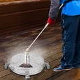 thumbnail image 4 of 14 Inches Pressure Washer Surface Cleaner Stainless Steel Housing Power Washer Accessory with 4 Wheels 1/4 Inch Quick Connector 2 Extension Wand Attachments 4000 PSI for Cleaning Driveways S, 4 of 7