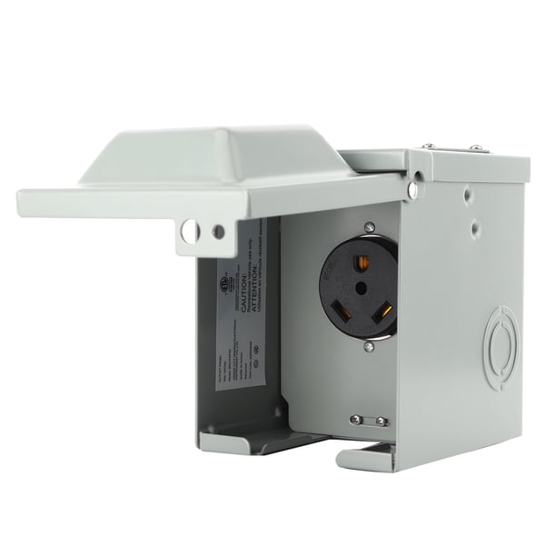 Rv Power Outlet Box 30 Amp 125 Volt Rv Power Socket With 3r Type Rain Cover For Electric Car For Motorhome Walmart Com