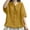 Yellow, variant on Ashirexll Womens Casual Tops, Tops for Women Trendy, Summer Button V Neck Solid 3/4 Sleeve Casual Blouse for Ladies Fashion