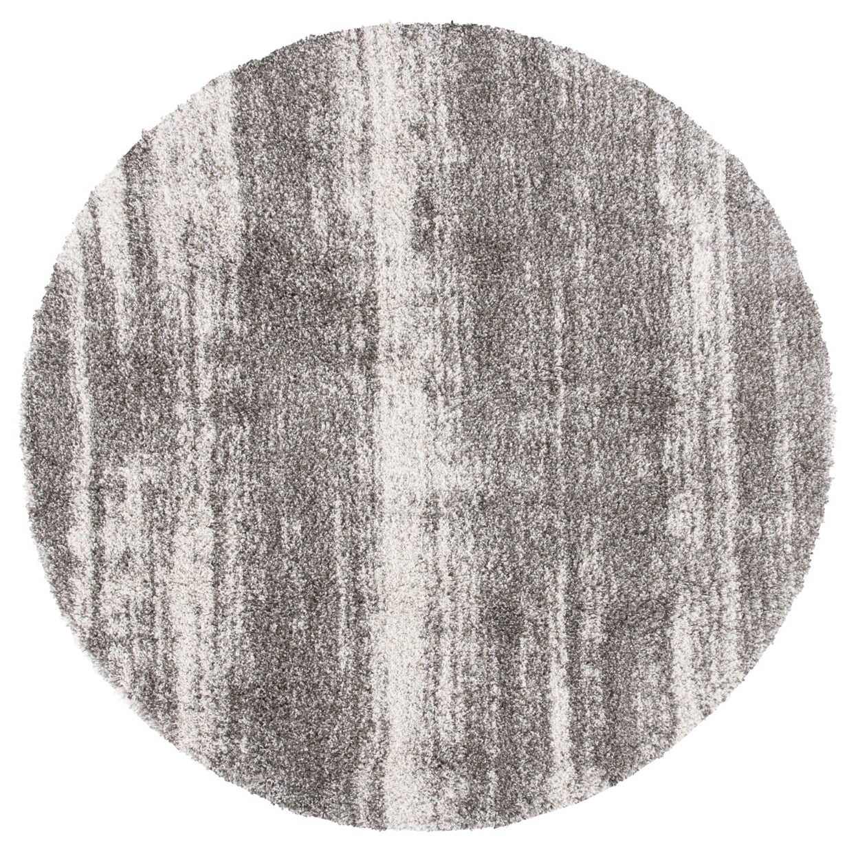 SAFAVIEH Milan Harlow Solid Plush Shag Area Rug, Dark Grey, 3' x 3' Square
