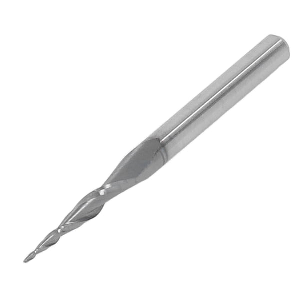 Fresa de punta esférica CNC de acero de tungsteno cónica en espiral con extremo extendido y alivio de carburo