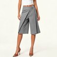 thumbnail image 2 of Wensltd Women Shorts Casual Lightweight Solid Color High Waist Knee Length Shorts Comfortable, 2 of 6