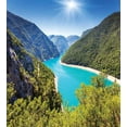 thumbnail image 3 of Ambesonne River Duvet Cover Sets, Piva Canyon Montenegro, 2-King, Forest Green Sky Blue, 3 of 7