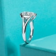 thumbnail image 4 of Silvago Jewel 2.1Ct Pear Cut Lab Created Diamond Wedding Anniversary Ring for Women's - 14K White Gold Plated Diamond Ring - Simple Split Shank Wedding Ring - Diamond Engagement Ring for Women's, 4 of 9