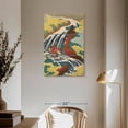 thumbnail image 3 of Elephant Stock Waterfall At Yoshino Yamato Province Wall Art - Vertical Multi Panel Canvas - Living Room Wall Decor - Nature Multi Panel - Red And Yellow Decor By Katsushika Hokusai - 36" x 57", 3 of 8