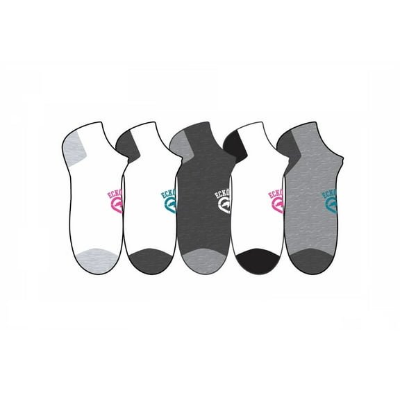 Ecko Red Assorted Women's 5 Pair No Show Athletic Socks, Flatknit Casual Everyday Socks